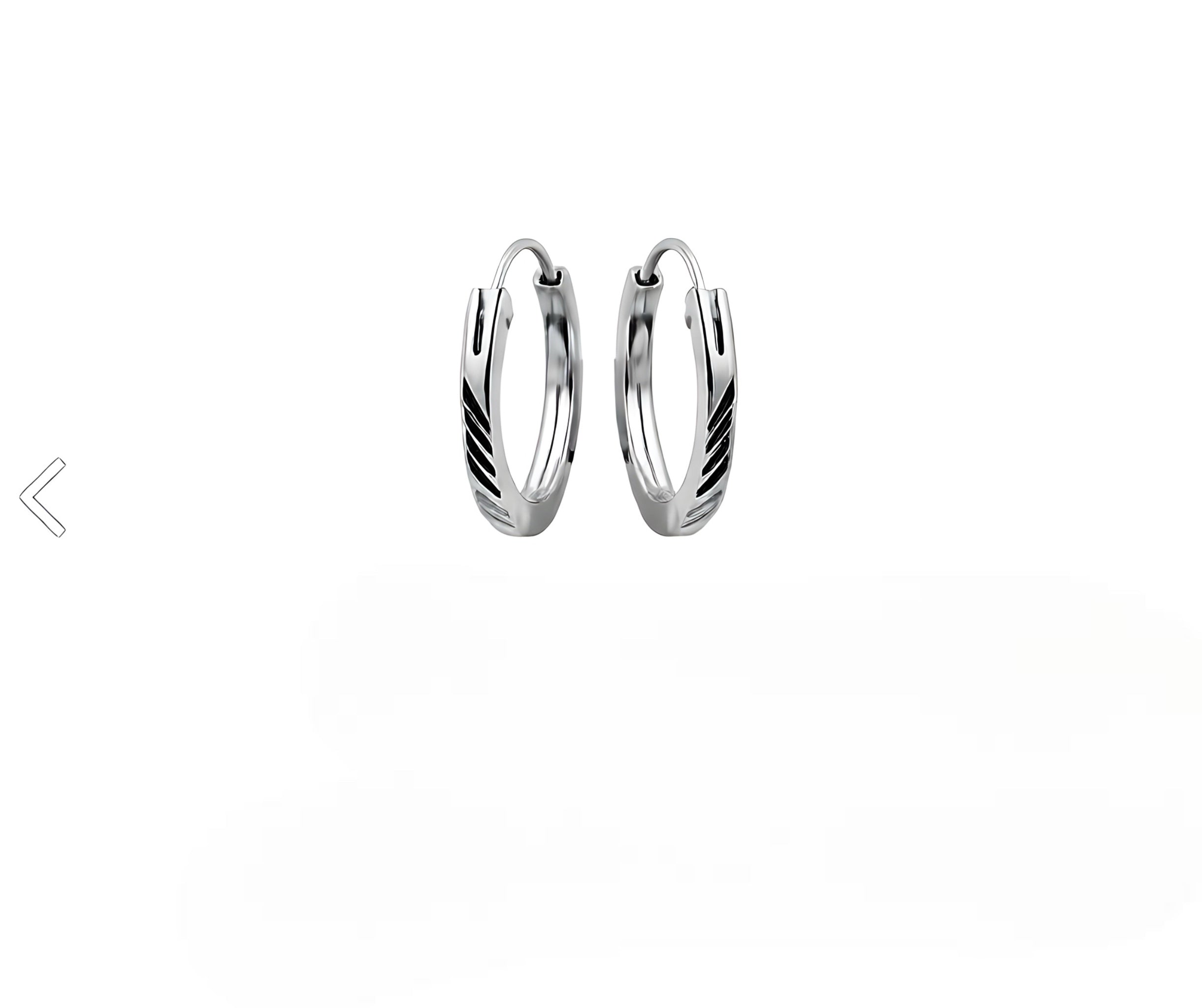 Boucles d’oreilles créole en argent rhodié