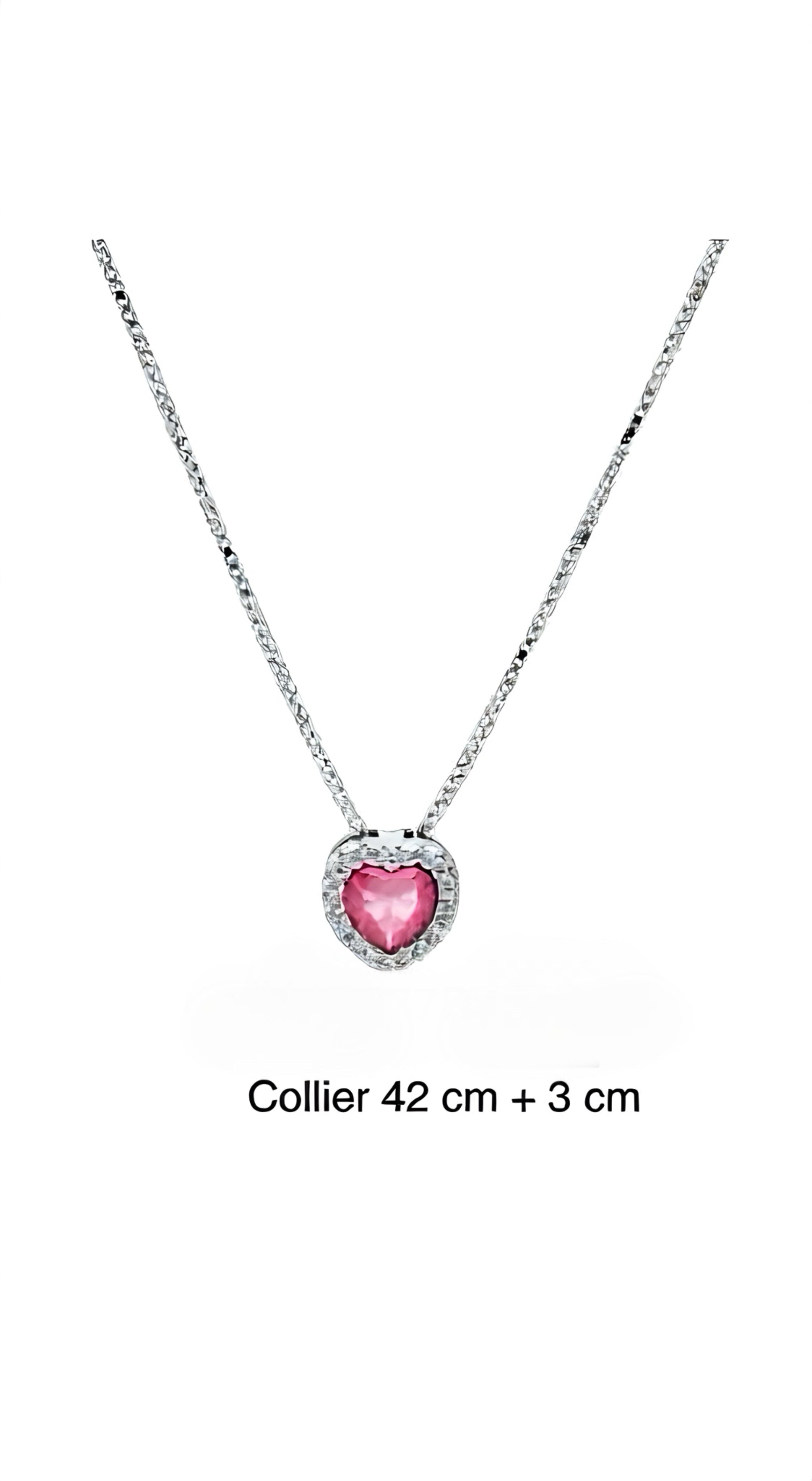 COLLIER ARGENT ET OXYDE DE COULEUR