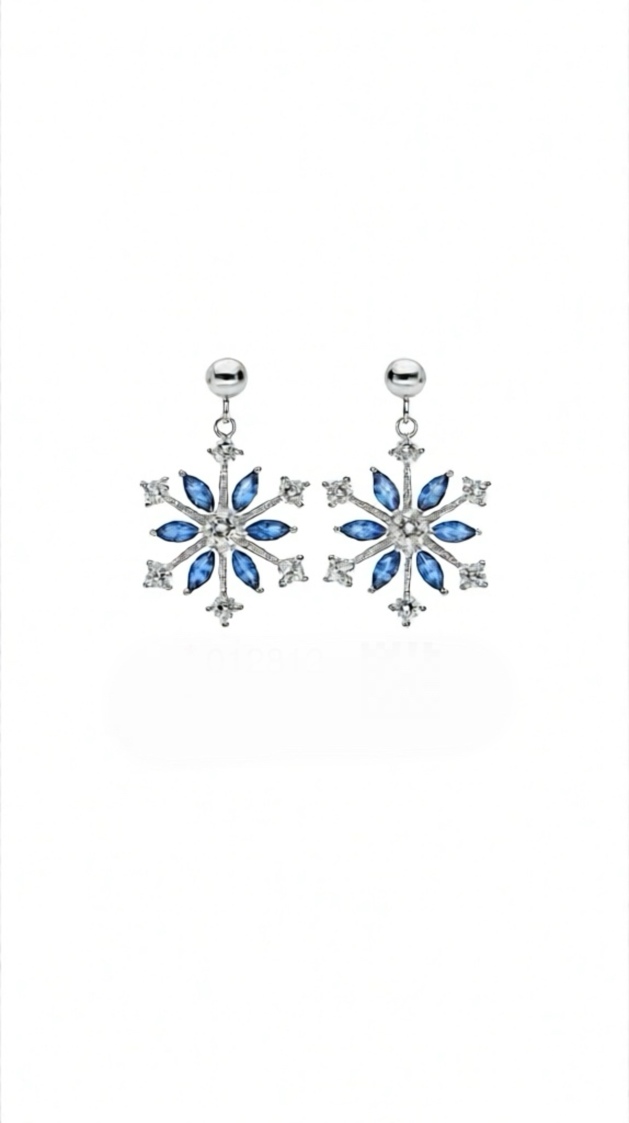 Boucles d’oreilles flocons argent et oxydes de couleurs