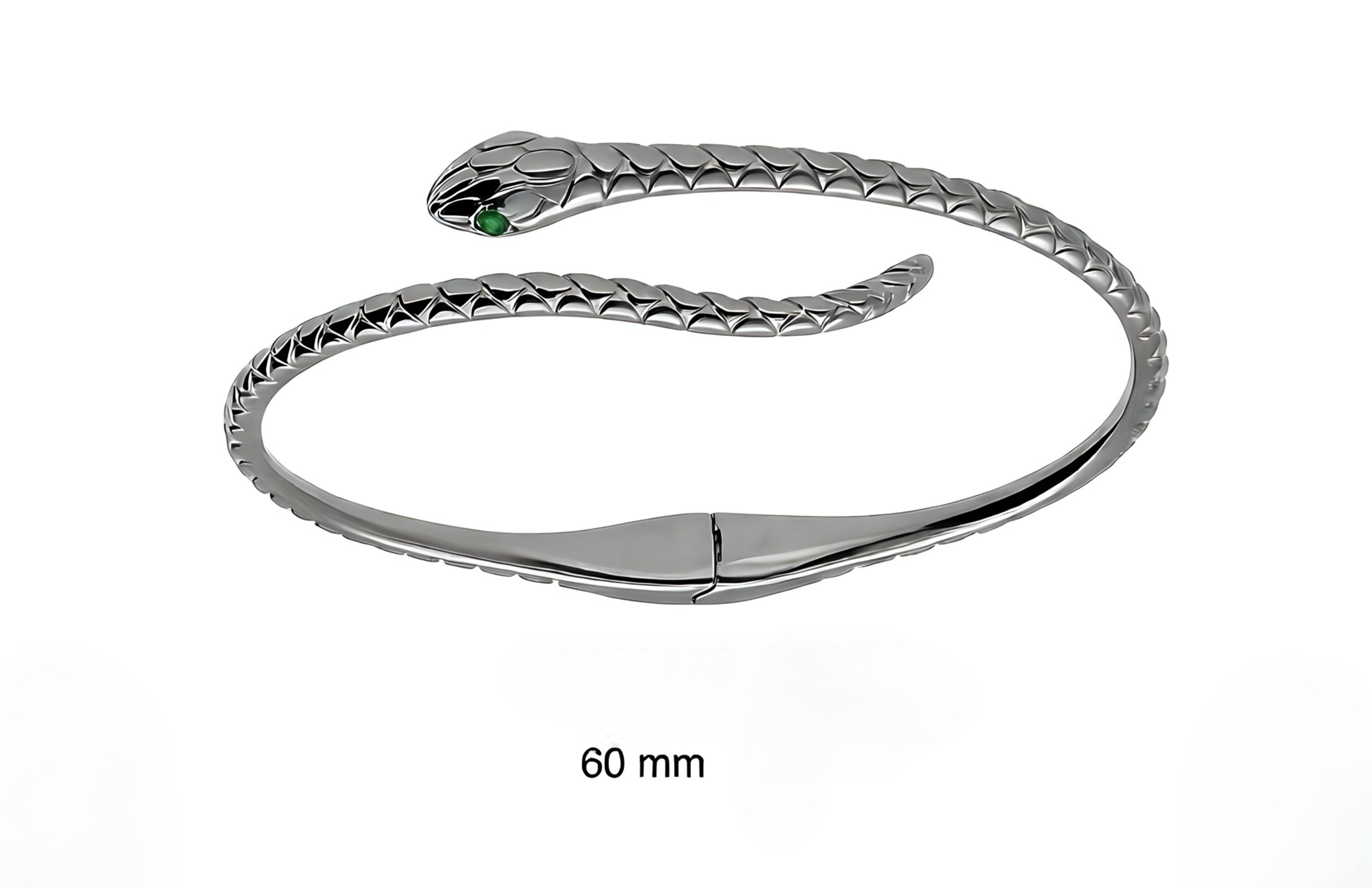 SÉRIE LIMITÉE : BRACELET JONG SERPENT EN ARGENT RHODIÉ