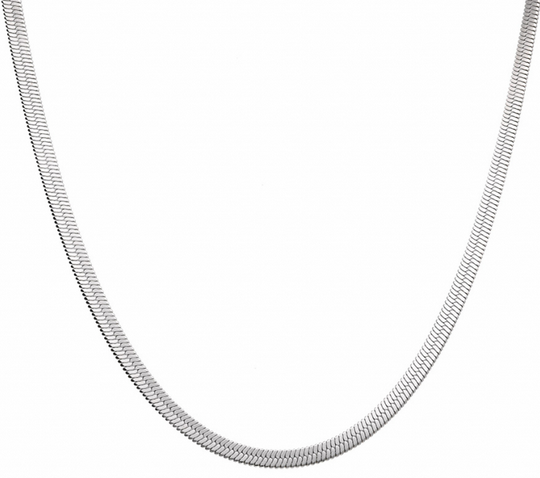 COLLIER ACIER MAILLE MIROIR 4MM