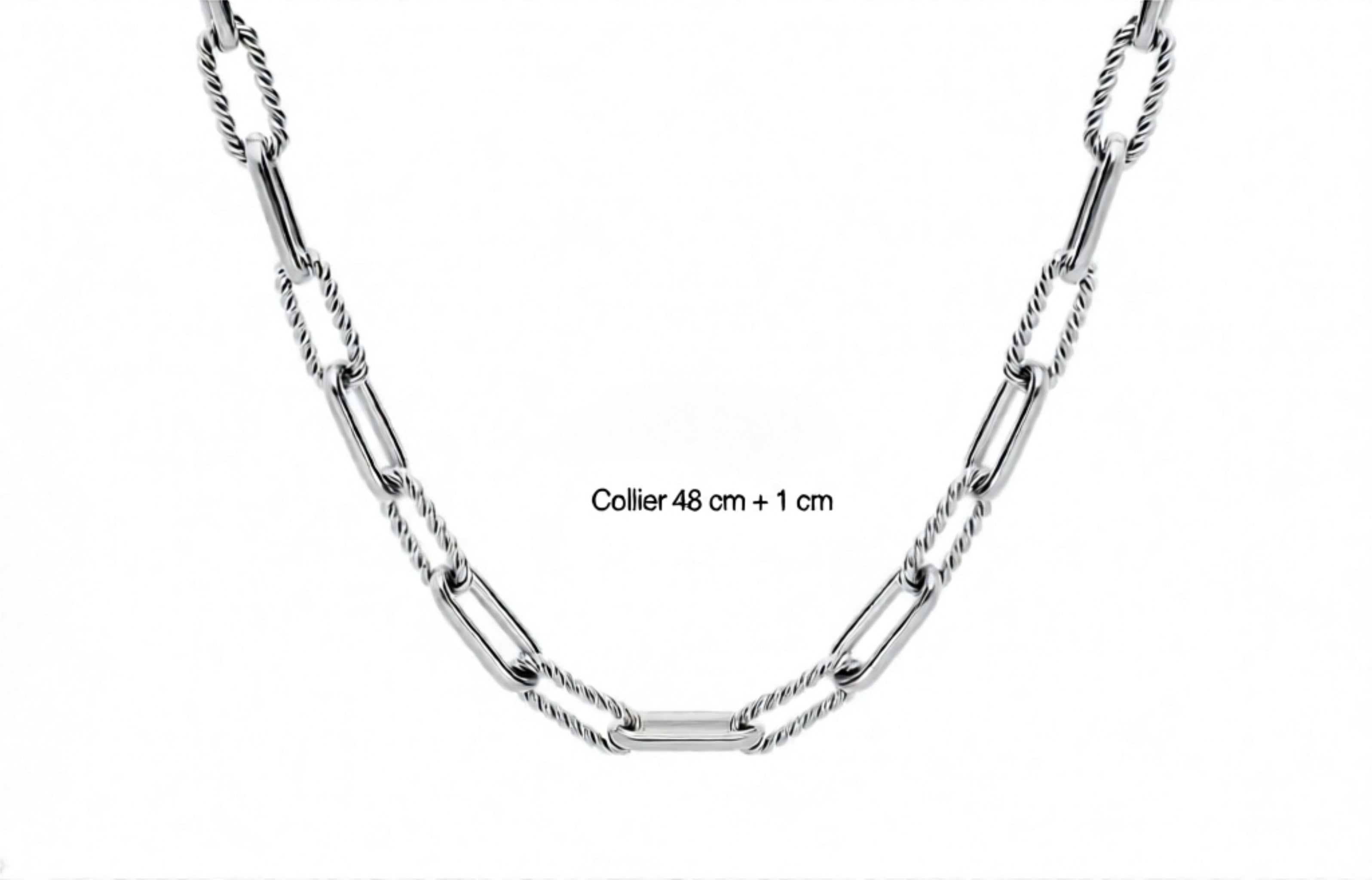 Chaînage acier maille 1/1 tresse